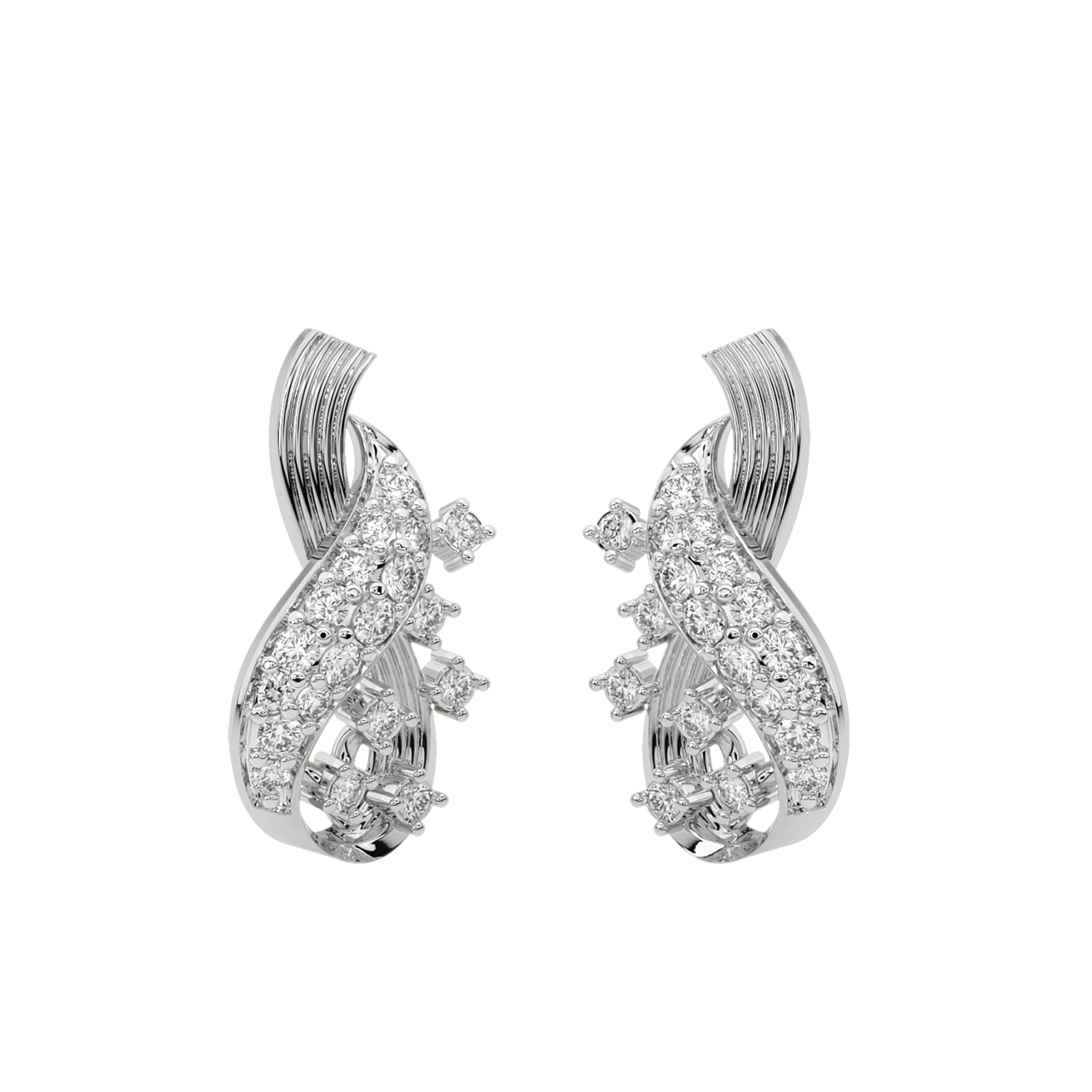 Mar Round Diamond Stud Earrings